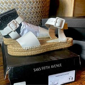 Saks Fifth Avenue Platform Espadrille ankle strap Sandal